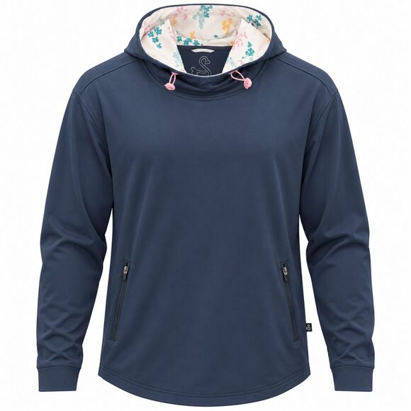 Swannies Golf Other - Swannies Golf Ivy Performance Pullover Hoodie Adult Sz L Navy Blue Contrast Hood